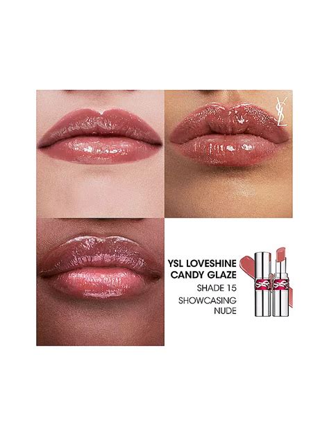 showcasing nude ysl|YSL Showcasing Nude (15) Candy Glaze Lip Gloss Stick Review .